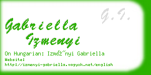 gabriella izmenyi business card